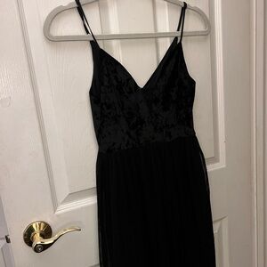 Elegant Black Velvet Dress